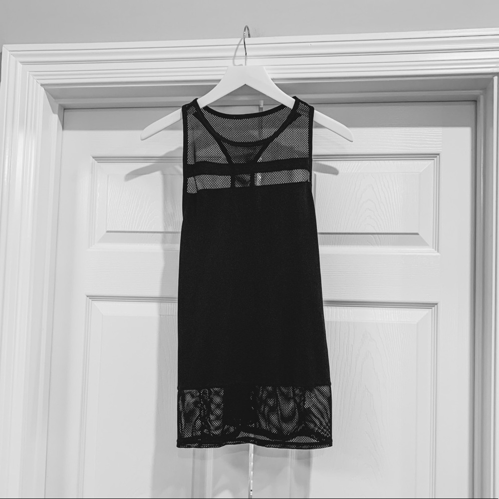 Fabletics Black Tank With Mesh Detailing - image 2